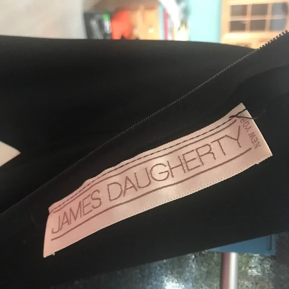 James Daugherty NY rare Vintage 1970s Black Gown XS perfect vampire vibe